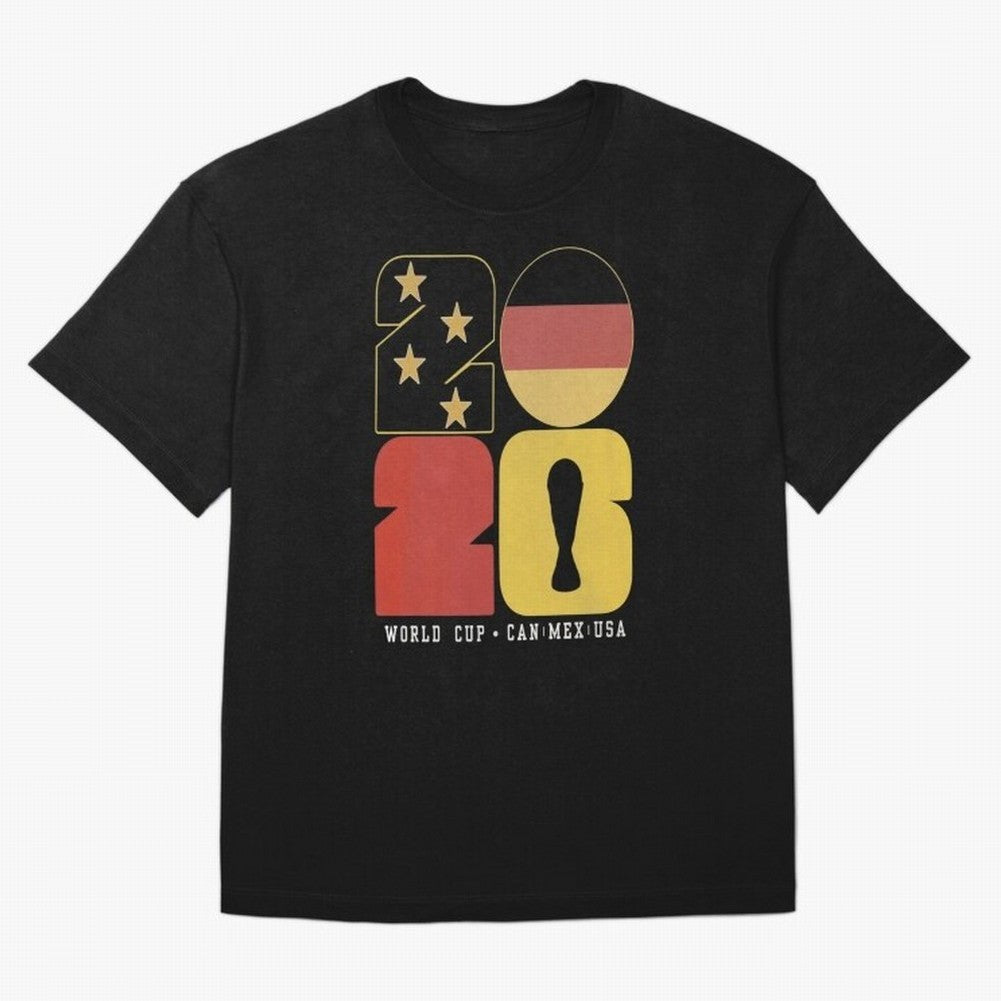 Germany Football World Cup 2026 - Die Mannschaft Retro Typography Oversized T-Shirt Cheer through Every Moment of FIFA World Cup 2026 USA Canada Mexico Highlighting Haaland and Mbappe, France and Portugal Energy, Retro Football Energy, Iconic