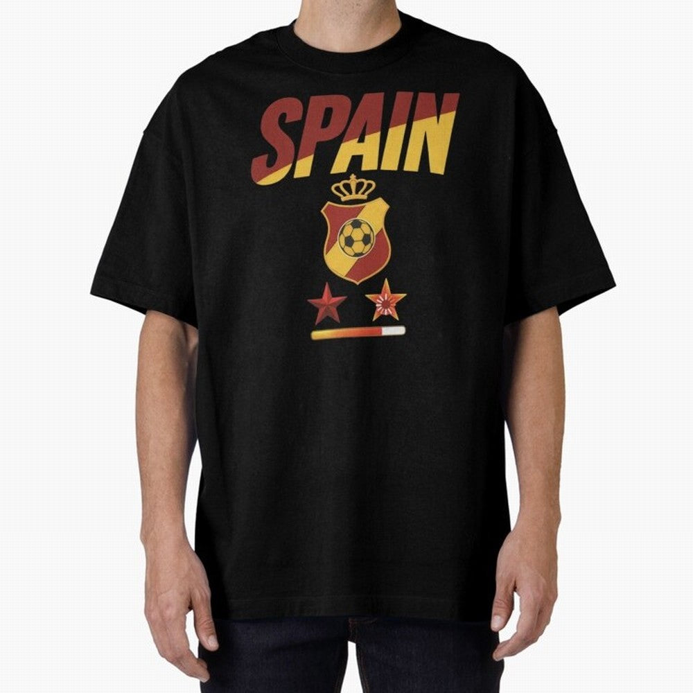 Spain Football World Cup 2026 - La Roja Stars Loading Oversized T-Shirt Turn Football Passion into FIFA World Cup 2026 Group Stage Made for Neymar, Portugal Energy, Match Day Excitement, Supporter Culture, Golden Goals and Global Football Passion;