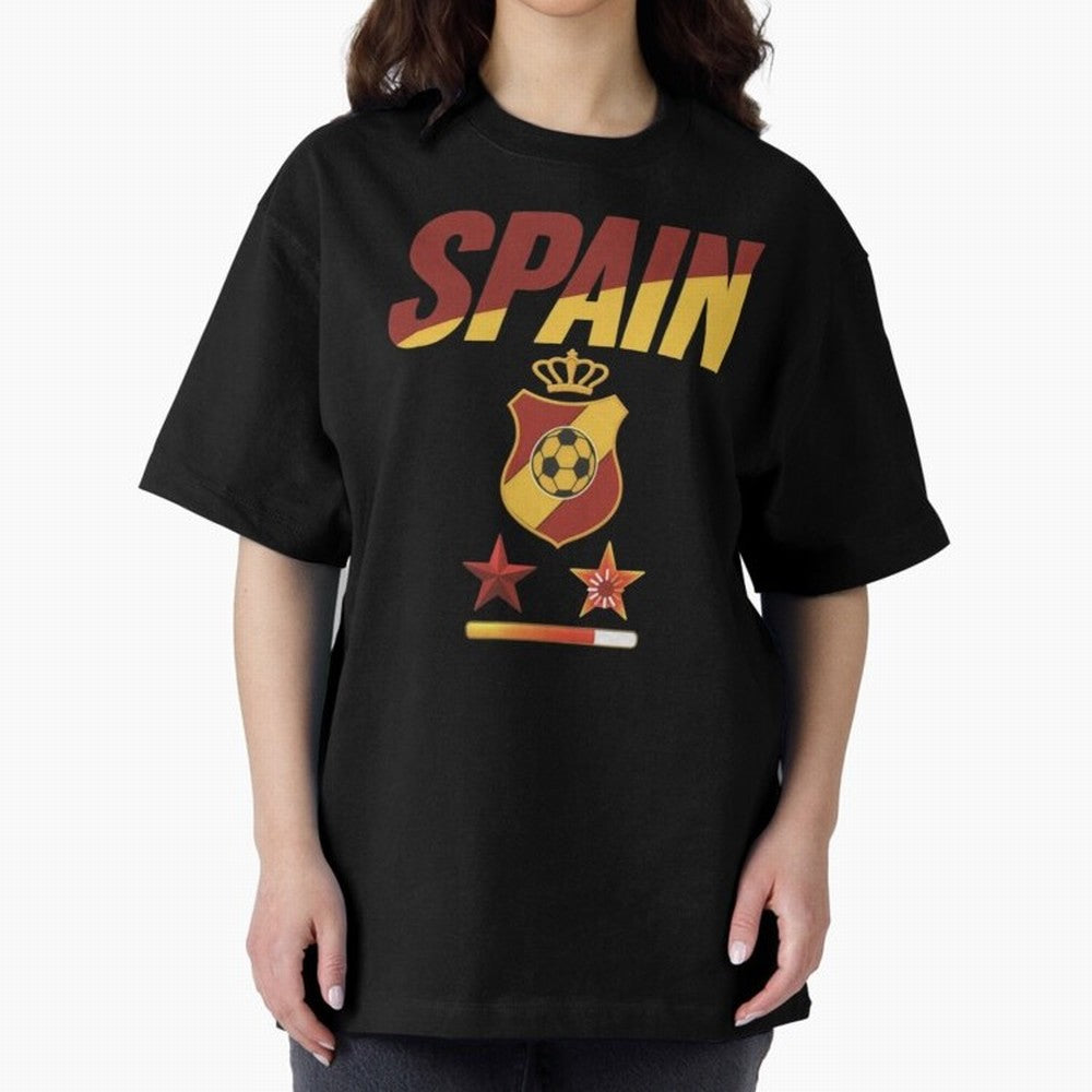 Spain Football World Cup 2026 - La Roja Stars Loading Oversized T-Shirt Turn Football Passion into FIFA World Cup 2026 Group Stage Made for Neymar, Portugal Energy, Match Day Excitement, Supporter Culture, Golden Goals and Global Football Passion;