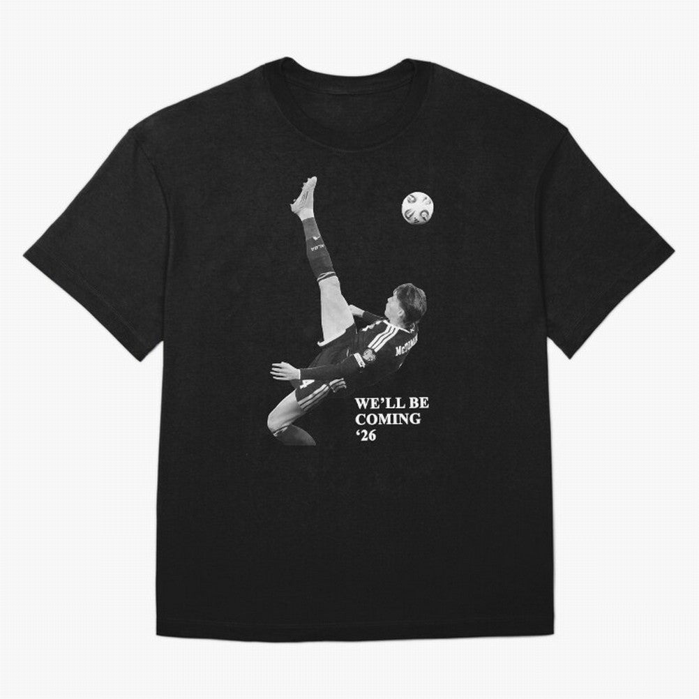 Scotland We'll Be Coming 26 WC Oversized T-Shirt Support Iconic Players in the FIFA World Cup 2026 Group Stage Journey through Cristiano Ronaldo, Haaland and CR7 Highlights, Argentina Pride, Football Passion, Legendary Performances, Festival Vibes