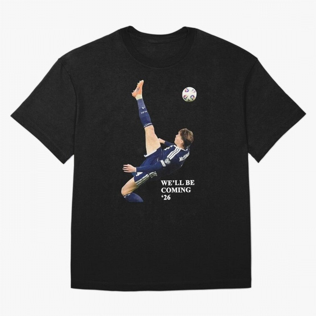 Scotland We'll Be Coming 26 WC Oversized T-Shirt Carry National Pride through Match Day Hype around FIFA World Cup 2026 Group Stage, Messi, Neymar and Mbappe, France and Portugal, Stadium Memories, Football Loyalty, International Chants and