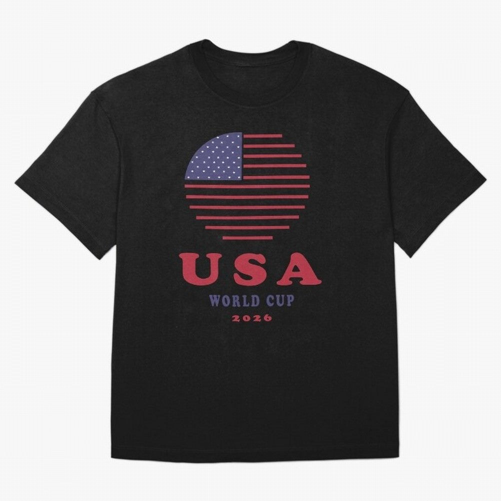 USA World Cup 2026 Soccer Fan Shirt | American Flag Football Retro Patriotic Design Oversized T-Shirt Make Your Look Match the FIFA World Cup 2026 Journey through CR7 and Messi Highlights, England Pride, Football Festival Excitement, Trophy