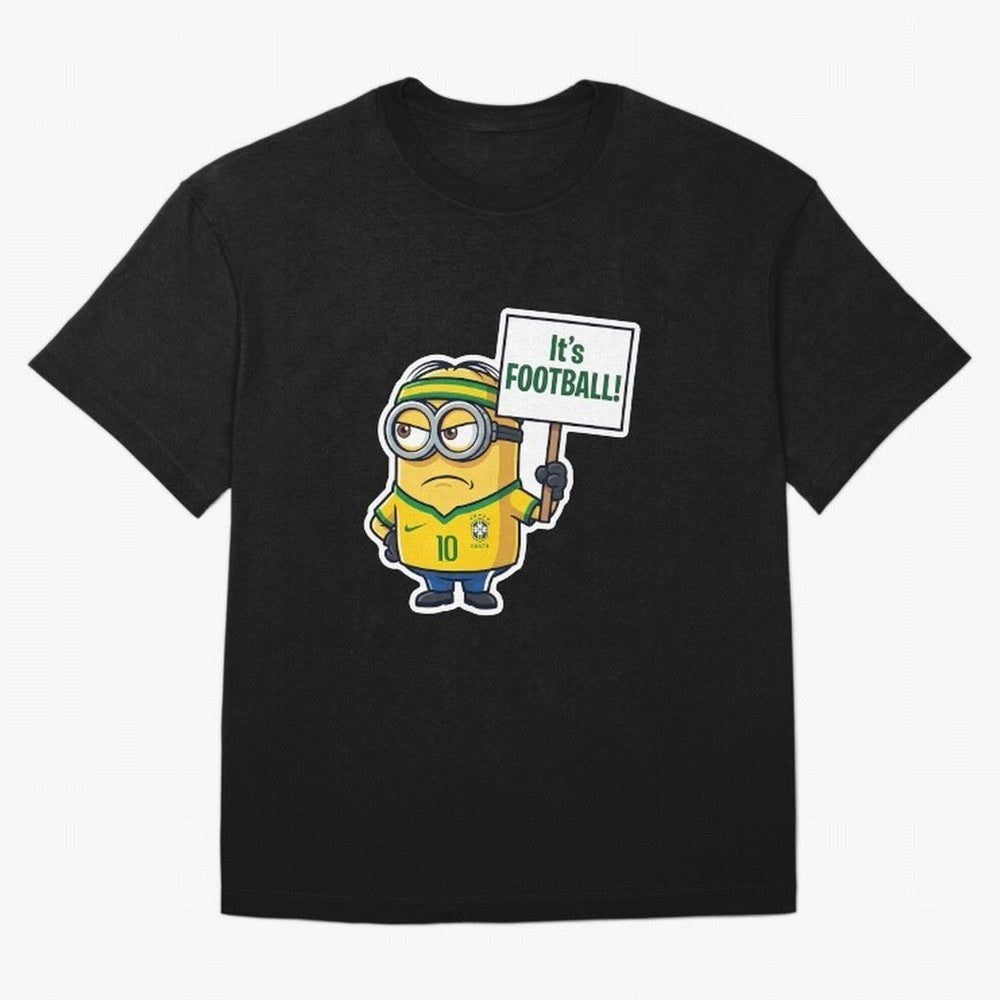 It's Football! - Funny Brazil Soccer Meme (Soccer v Football) v2 Oversized T-Shirt Keep the Match Day Mood of FIFA World Cup 2026 Group Stage for Fans of Cristiano Ronaldo, Haaland and CR7 and France and Portugal, Bringing Tournament Hype, Historic