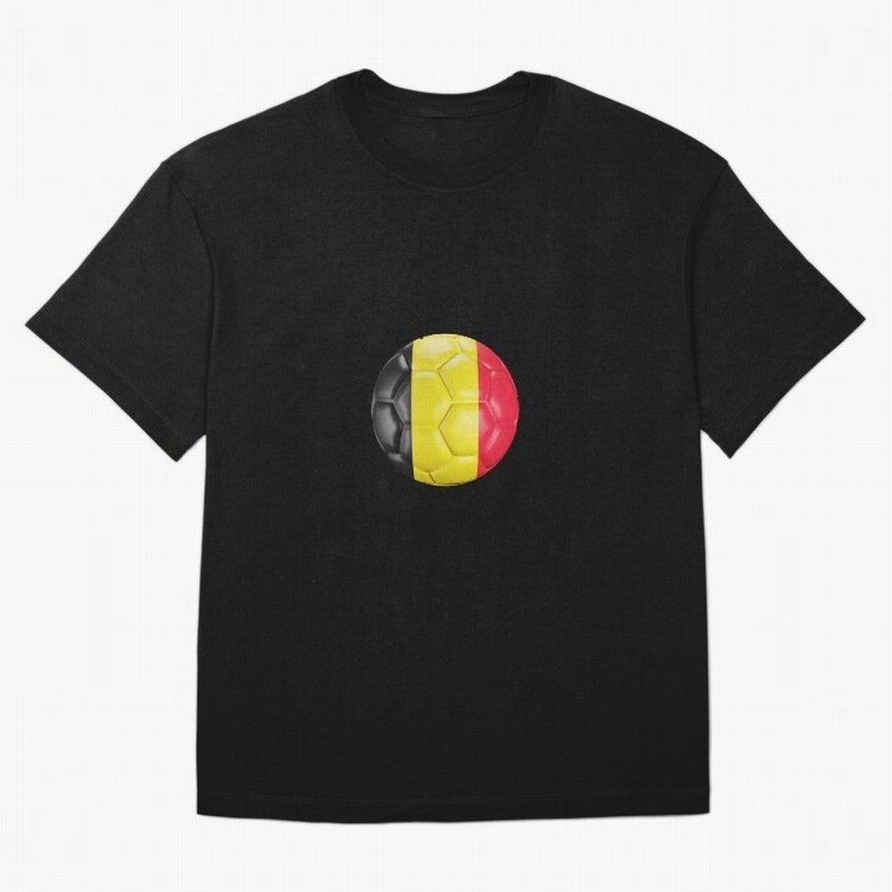 Belgium Football Ball Oversized T-Shirt Bring a Vintage Feel to Match Day Hype around FIFA World Cup 2026 Group Stage, Messi and Cristiano Ronaldo, Spain and Netherlands, Fan Favorite Moments, National Team Passion, Big Match Drama and Soccer