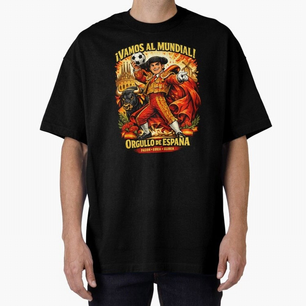 Spain World Cup 2026 Matador Fan Shirt Oversized T-Shirt Bring a Champion Mindset to FIFA World Cup 2026 Group Stage Spirit, Capturing Spain, Cristiano Ronaldo, Haaland and CR7, Champion Mindset, Group Stage Buzz, Knockout Tension and Passionate