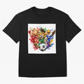 World Football Mascots ¨C Ultimate Soccer Fan Cartoon Design Oversized T-Shirt Stand with Match Day Hype around FIFA World Cup 2026 USA Canada Mexico, Neymar, Haaland and Cristiano Ronaldo, Netherlands, Supporter Pride, Iconic Celebrations,