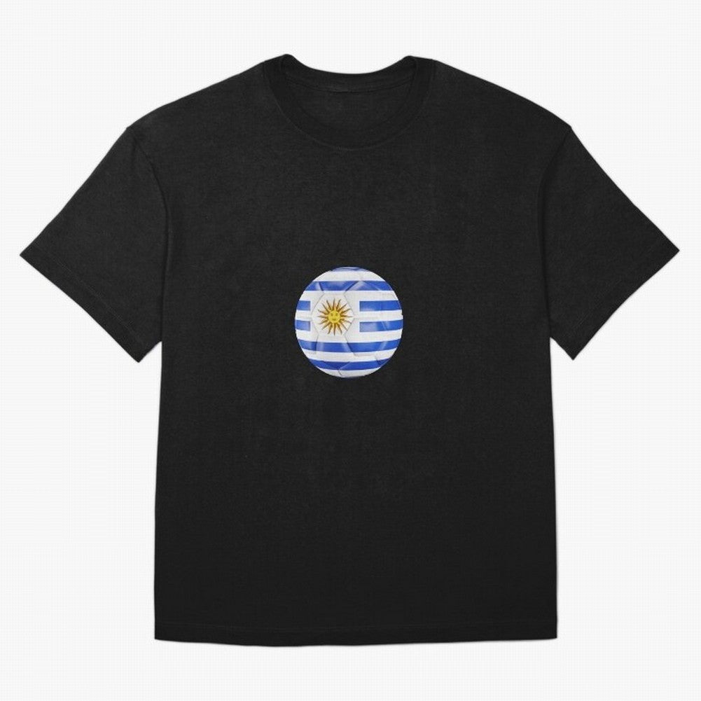 Uruguay Football Oversized T-Shirt Show Your Stadium Side during FIFA World Cup 2026 Group Stage for Fans of Cristiano Ronaldo, Haaland and CR7 and England, France and Netherlands, Bringing Classic Soccer Heritage, Championship Pressure, Fan