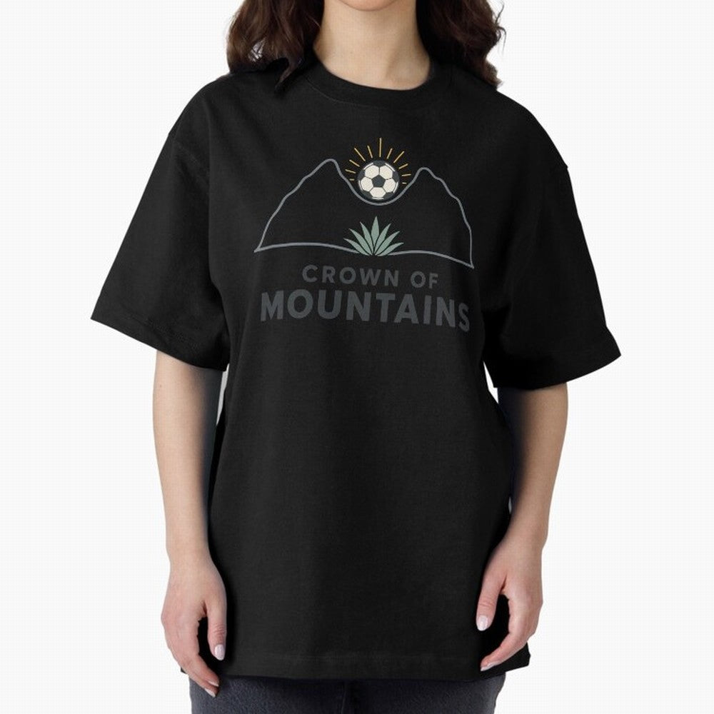 Crown of Mountains Oversized T-Shirt Join the Countdown to the FIFA World Cup 2026 Group Stage Journey through Haaland and Mbappe Highlights, Argentina, France and Brazil Pride, Championship Spirit, Famous Goals, Roaring Crowds and International