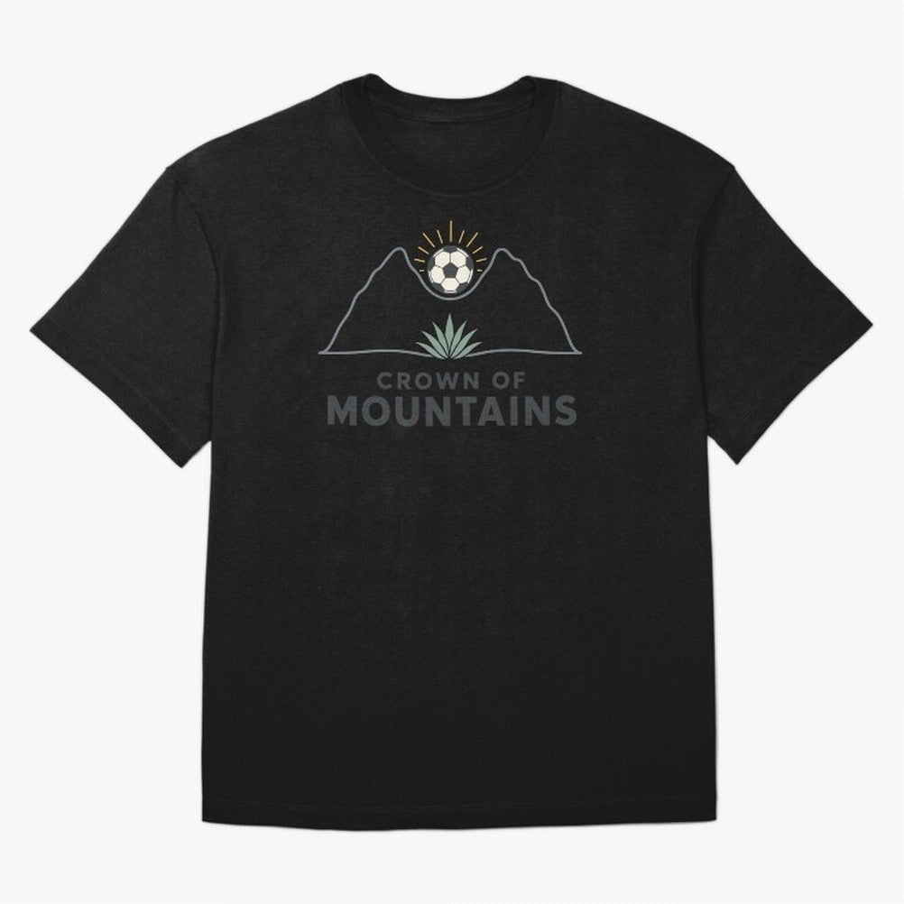 Crown of Mountains Oversized T-Shirt Join the Countdown to the FIFA World Cup 2026 Group Stage Journey through Haaland and Mbappe Highlights, Argentina, France and Brazil Pride, Championship Spirit, Famous Goals, Roaring Crowds and International