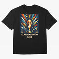 2026 World Cup The United World - Modern Geometric Art Oversized T-Shirt Celebrate the Road through FIFA World Cup 2026 Group Stage Spirit, Inspired by Spain and Netherlands, Haaland and Mbappe, Sports Nostalgia, International Competition, Famous