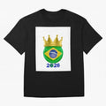 Brazil Football Champion Crown 2026 Oversized T-Shirt Get Ready for FIFA World Cup 2026 USA Canada Mexico Capturing Messi, Neymar and Mbappe, Argentina Energy, Vintage Soccer Flavor, Modern Football Stars, National Flags and Final Night Emotion;