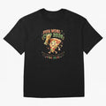 Happy Pizza Character Holding World Cup 2026 Trophy Oversized T-Shirt Bring Champion Energy into FIFA World Cup 2026 Group Stage for Fans of Neymar, Haaland and Cristiano Ronaldo and France and Portugal, Bringing Football History, Final Match