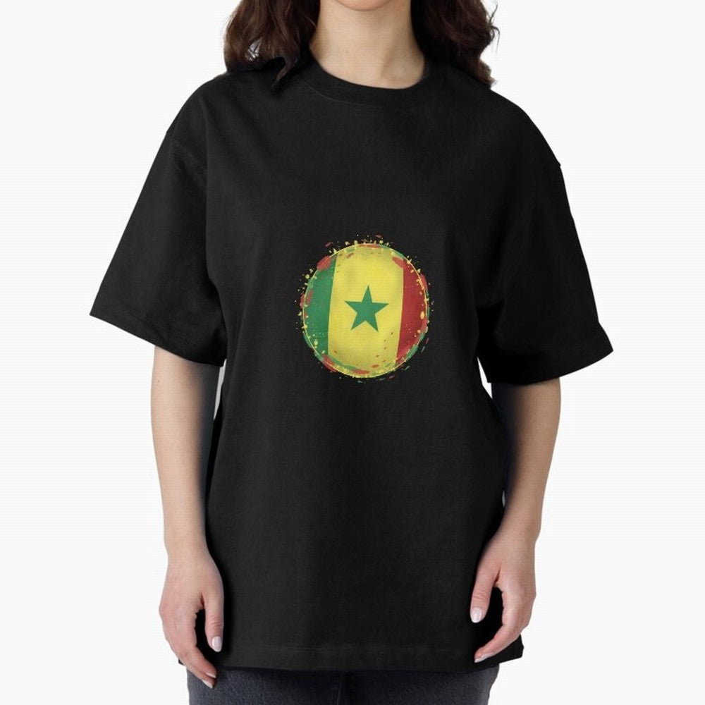 Senegal Oversized T-Shirt Keep the Match Day Mood of Global Football Passion for FIFA World Cup 2026 USA Canada Mexico, with Mbappe, France, Football Festival Excitement, Trophy Ambitions, Country Rivalries and Star Player Buzz; Great for Watch
