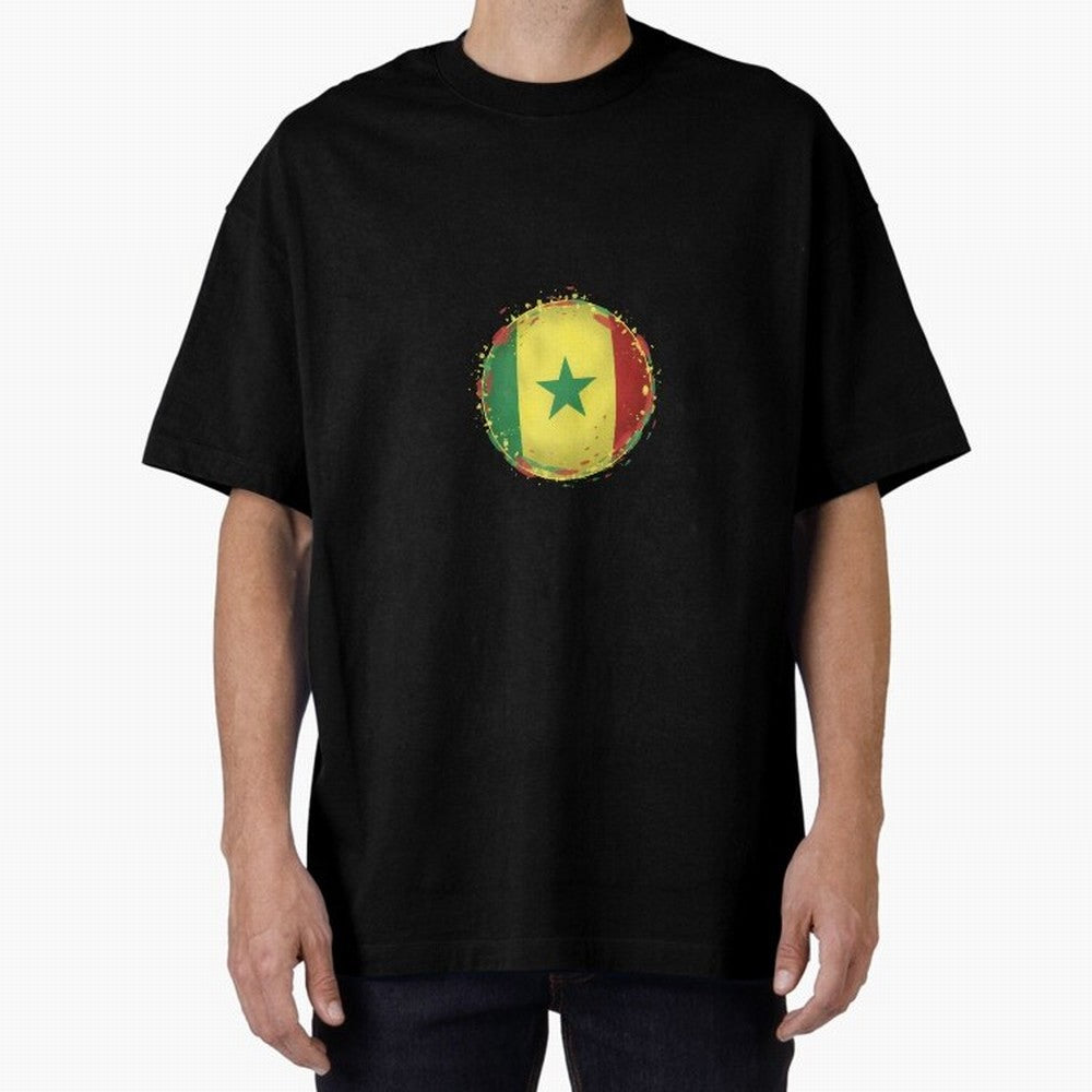 Senegal Oversized T-Shirt Keep the Match Day Mood of Global Football Passion for FIFA World Cup 2026 USA Canada Mexico, with Mbappe, France, Football Festival Excitement, Trophy Ambitions, Country Rivalries and Star Player Buzz; Great for Watch