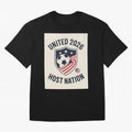 United 2026 USA World Cup Host Nation Soccer Crest T-Shirt Oversized T-Shirt Bring Trophy Dreams to FIFA World Cup 2026 Group Stage Spirit, Centered on Brazil, Portugal and Argentina, Haaland, Vintage Soccer Flavor, Modern Football Stars, National
