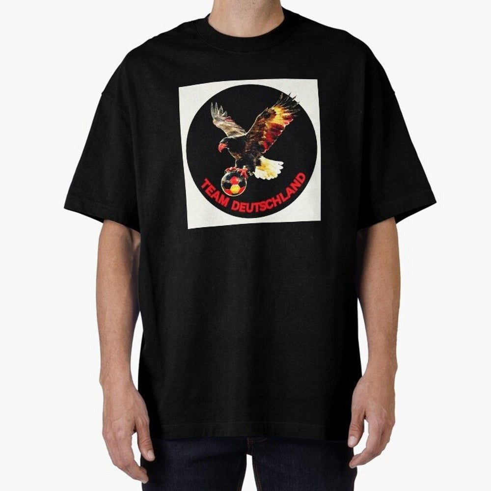 Eagle motif TEAM Germany Oversized T-Shirt Feel the Roar of the FIFA World Cup 2026 USA Canada Mexico Journey through Messi Highlights, Argentina and Brazil Pride, Stadium Memories, Football Loyalty, International Chants and Championship Tradition;