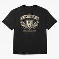 Matchday Glory Vintage Football Club Heritage Shield Emblem Oversized T-Shirt Represent the Passion of the FIFA World Cup 2026 USA Canada Mexico Journey through Messi, Neymar and Mbappe Highlights, Argentina, France and Brazil Pride, Soccer