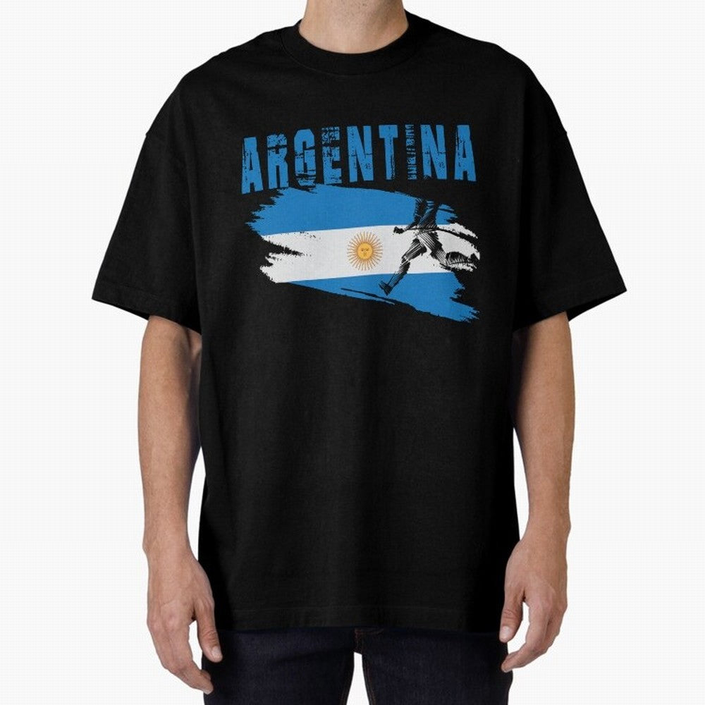 Argentina World Cup 2026 ¨C Pride in Motion Oversized T-Shirt Share the Excitement of FIFA World Cup 2026 USA Canada Mexico Spirit, Featuring England, Neymar, Haaland and Cristiano Ronaldo, Soccer Culture, Superstar Moments, National Team Dreams