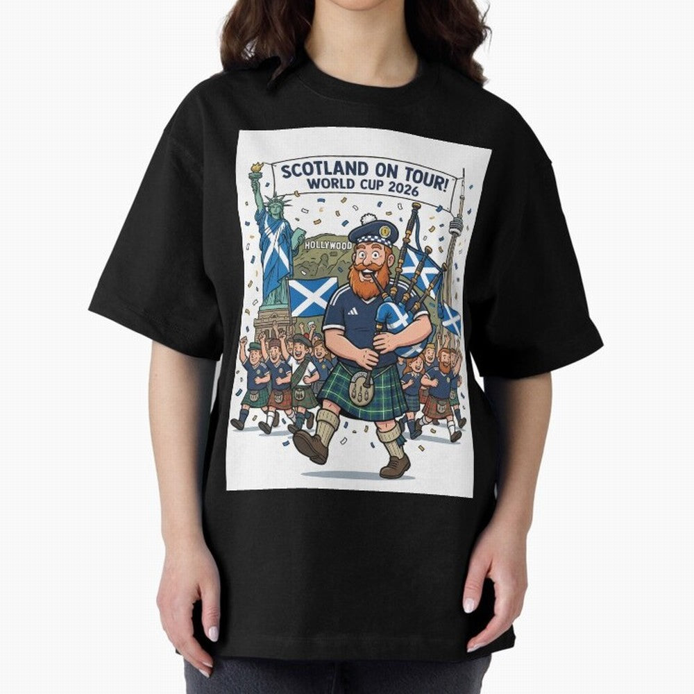 World Cup 2026 Tour Oversized T-Shirt Discover FIFA World Cup 2026 for Fans of Cristiano Ronaldo and England, Bringing Champion Mindset, Group Stage Buzz, Knockout Tension and Passionate Fan Culture; Ideal for Football Dads, Football Moms, Friends,