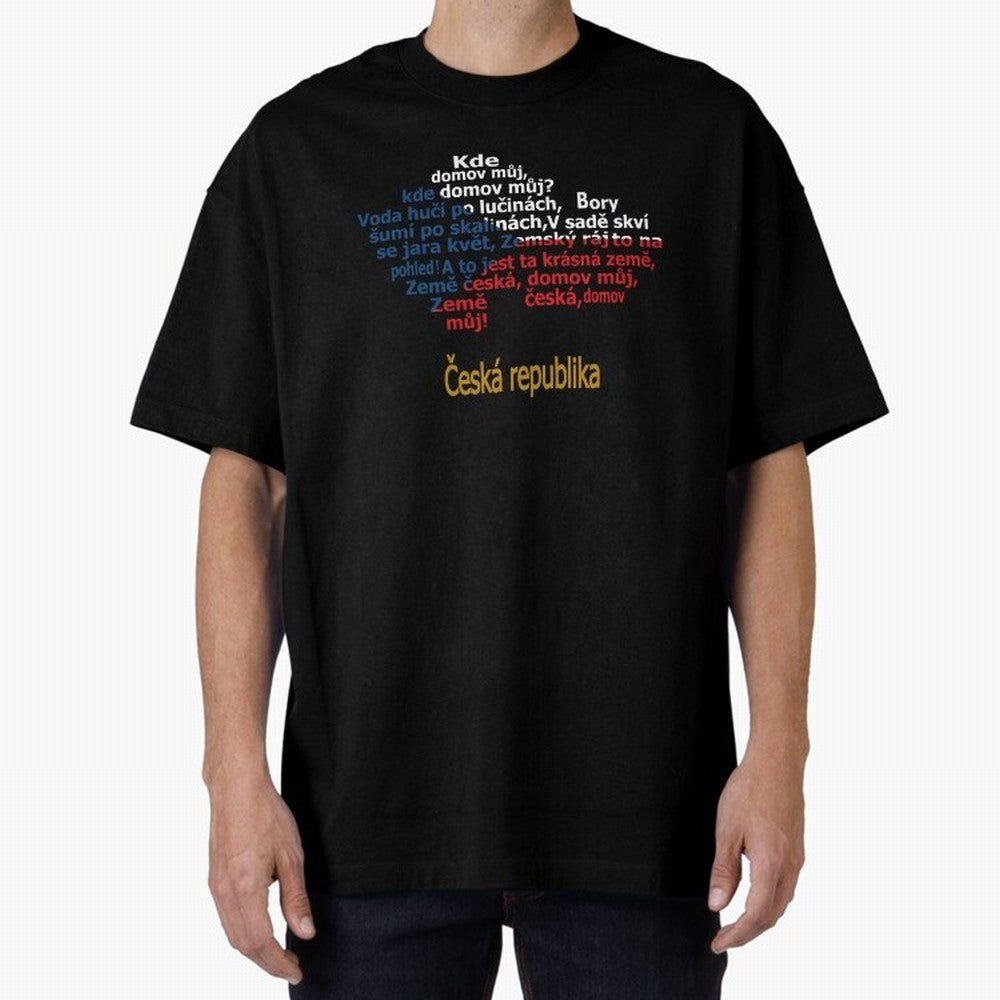 ?esk¨¢ republika (Anthem, map, and flag) Oversized T-Shirt Represent Fans Who Live for Match Day Hype around FIFA World Cup 2026 Group Stage, Cristiano Ronaldo, England, France and Netherlands, Tournament Hype, Historic Matchups, Family Viewing