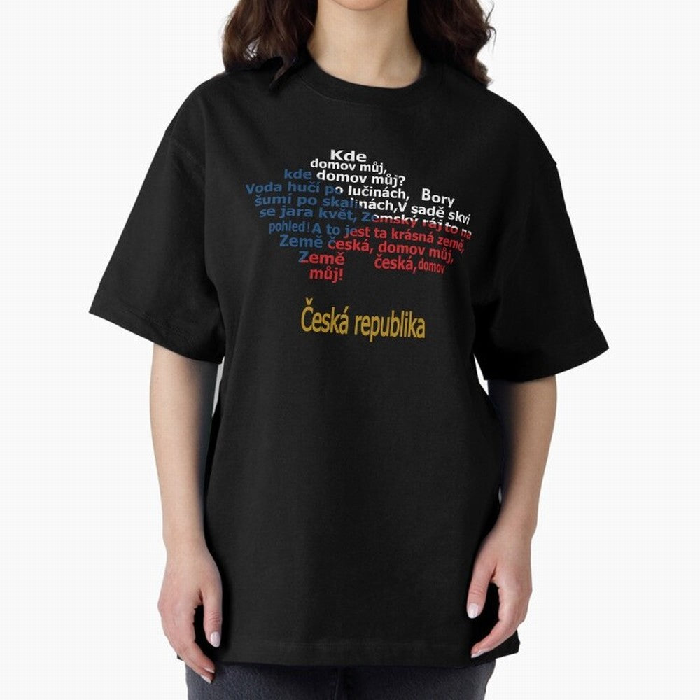 ?esk¨¢ republika (Anthem, map, and flag) Oversized T-Shirt Represent Fans Who Live for Match Day Hype around FIFA World Cup 2026 Group Stage, Cristiano Ronaldo, England, France and Netherlands, Tournament Hype, Historic Matchups, Family Viewing