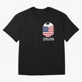 Soccer 2026 USA in the breast pocket Oversized T-Shirt Make Your Look Match FIFA World Cup 2026 Group Stage Highlighting Mbappe, Brazil Energy, Retro Football Energy, Iconic Rivalries, Trophy Chase Drama and Stadium Atmosphere; Great for Watch