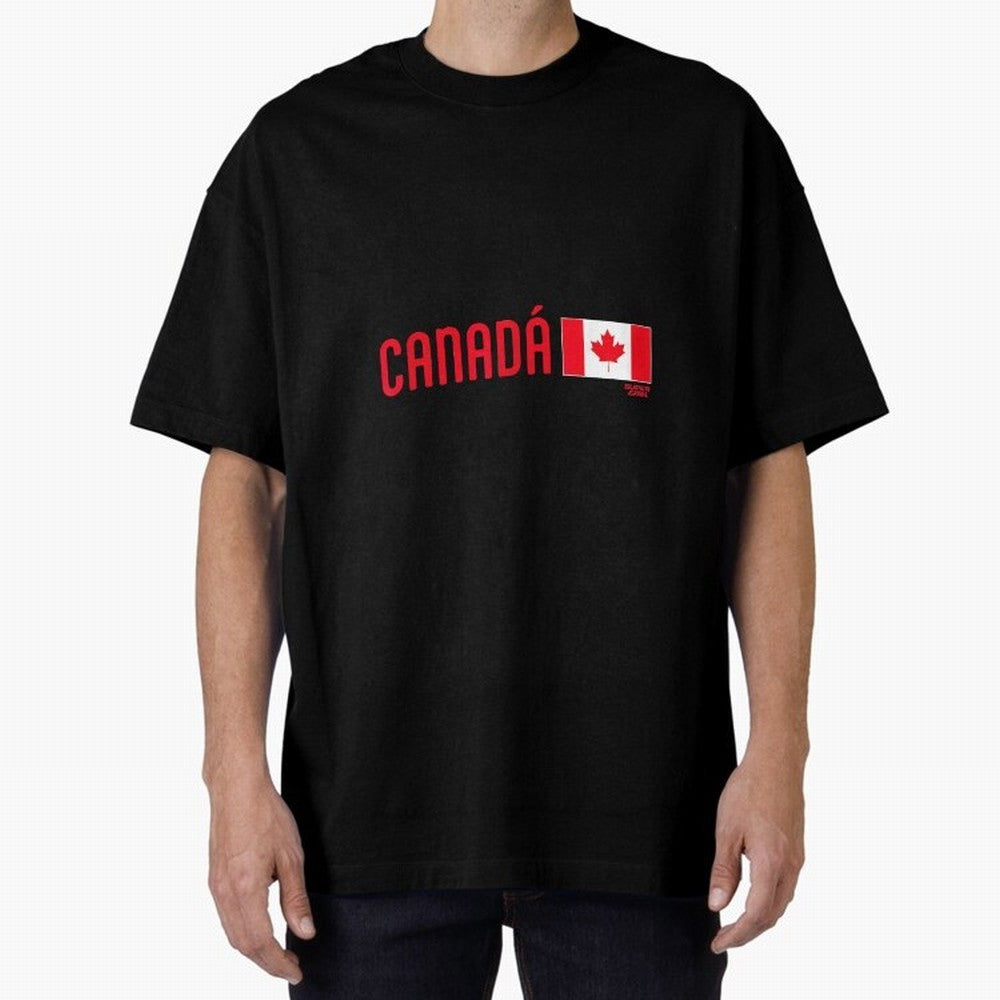 2026 Canada Soccer Fan World Cup Oversized T-Shirt Bring a Vintage Feel to FIFA World Cup 2026 Group Stage Spirit, Made for France and Portugal, Cristiano Ronaldo, Stadium Memories, Football Loyalty, International Chants and Championship Tradition;