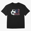 2026 USA Oversized T-Shirt Share Global Football Passion for FIFA World Cup 2026 Group Stage, Celebrating Mbappe and Neymar, England, France and Netherlands, Sports Nostalgia, International Competition, Famous Players and Unforgettable Victories;