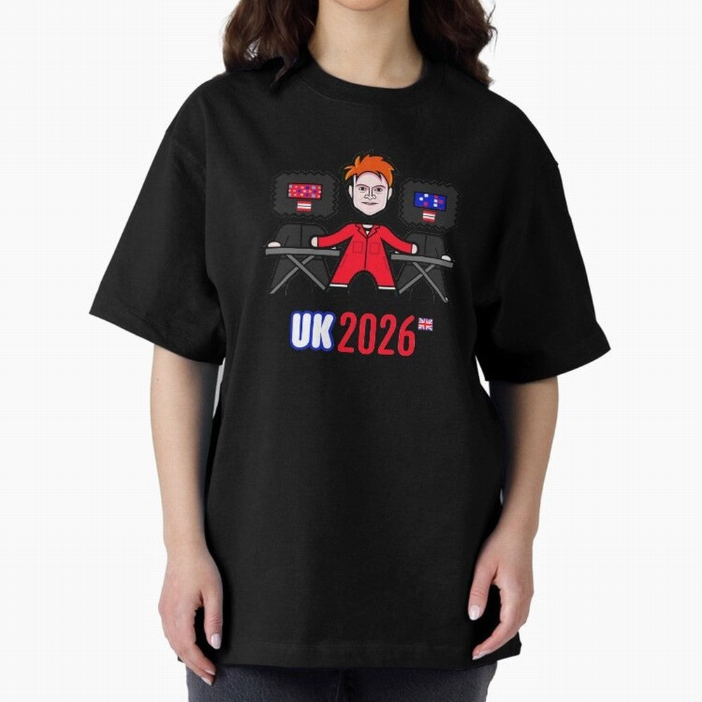 United Kingdom 2026 Oversized T-Shirt Keep Football History Alive during FIFA World Cup 2026 Group Stage Driven by Mbappe, France Energy, Global Supporter Spirit, Legendary Goals, National Colors and Tournament Celebration; Perfect for Fans,