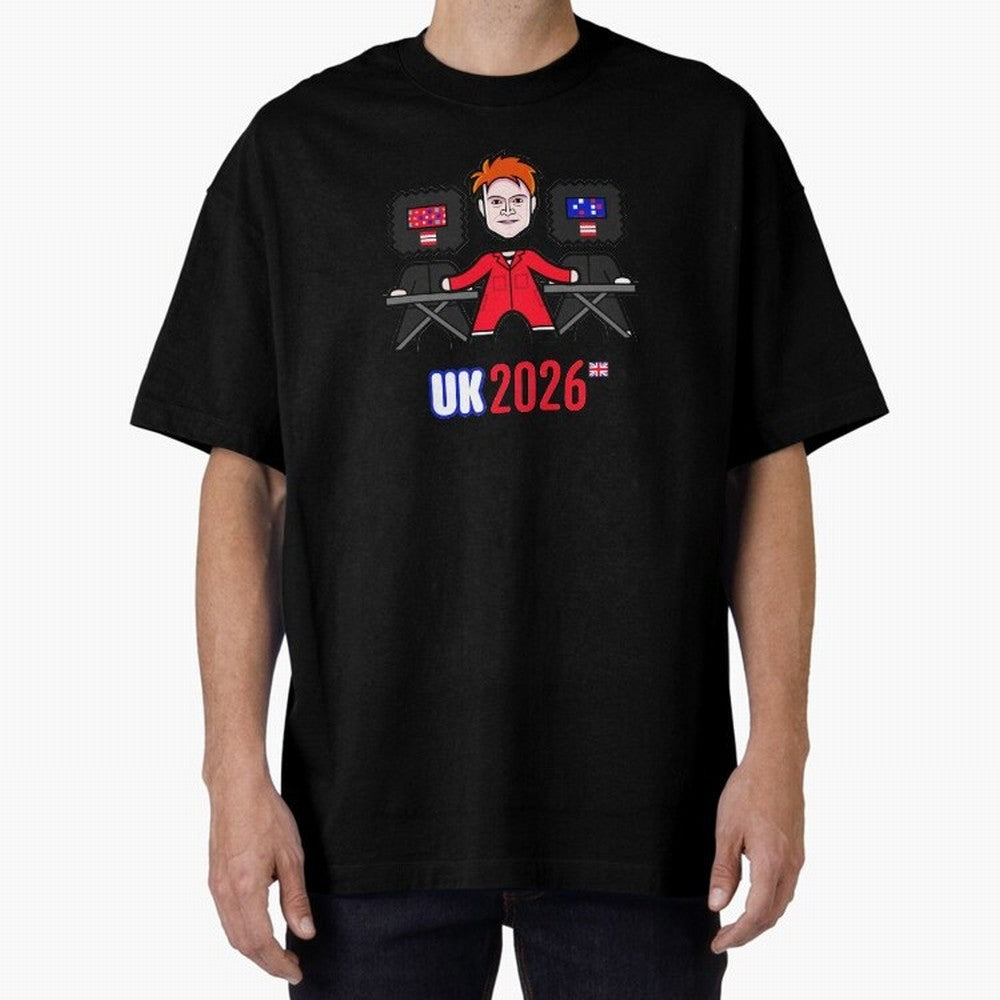 United Kingdom 2026 Oversized T-Shirt Keep Football History Alive during FIFA World Cup 2026 Group Stage Driven by Mbappe, France Energy, Global Supporter Spirit, Legendary Goals, National Colors and Tournament Celebration; Perfect for Fans,