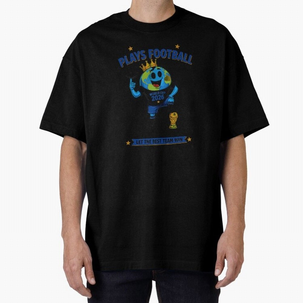Soccer Oversized T-Shirt Share the Excitement of FIFA World Cup 2026 Spirit, with Spain, Haaland and Mbappe, Goal Celebration Energy, Supporter Heritage, Football Icons and Worldwide Tournament Joy; Ideal for Football Dads, Football Moms, Friends,