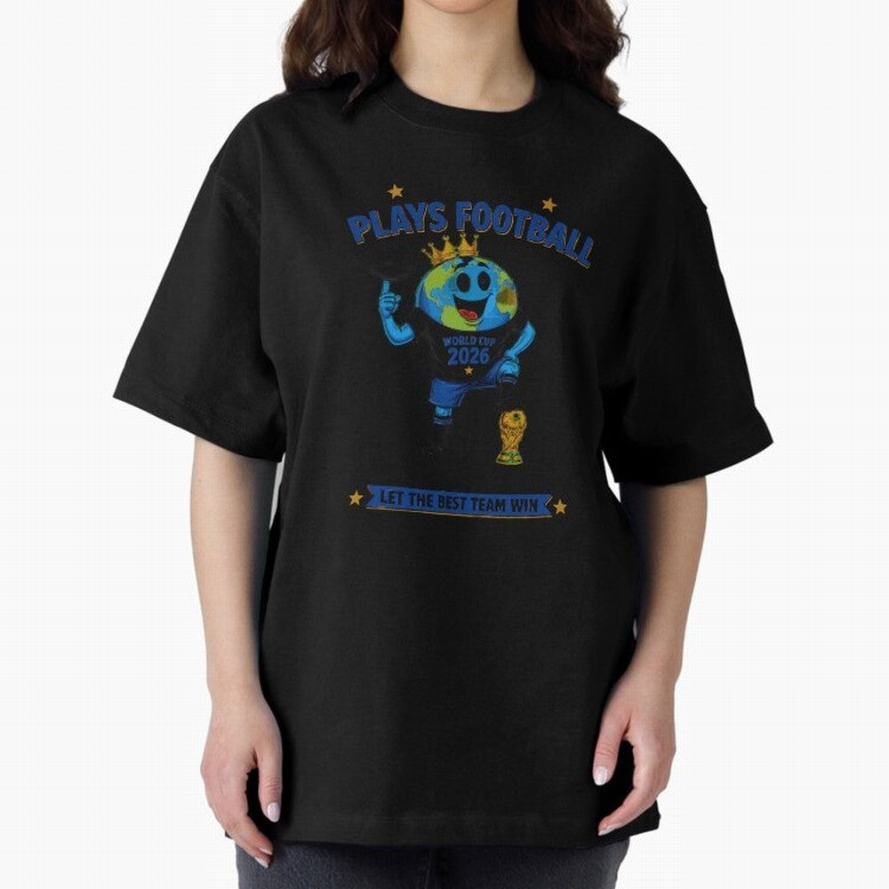 Soccer Oversized T-Shirt Share the Excitement of FIFA World Cup 2026 Spirit, with Spain, Haaland and Mbappe, Goal Celebration Energy, Supporter Heritage, Football Icons and Worldwide Tournament Joy; Ideal for Football Dads, Football Moms, Friends,