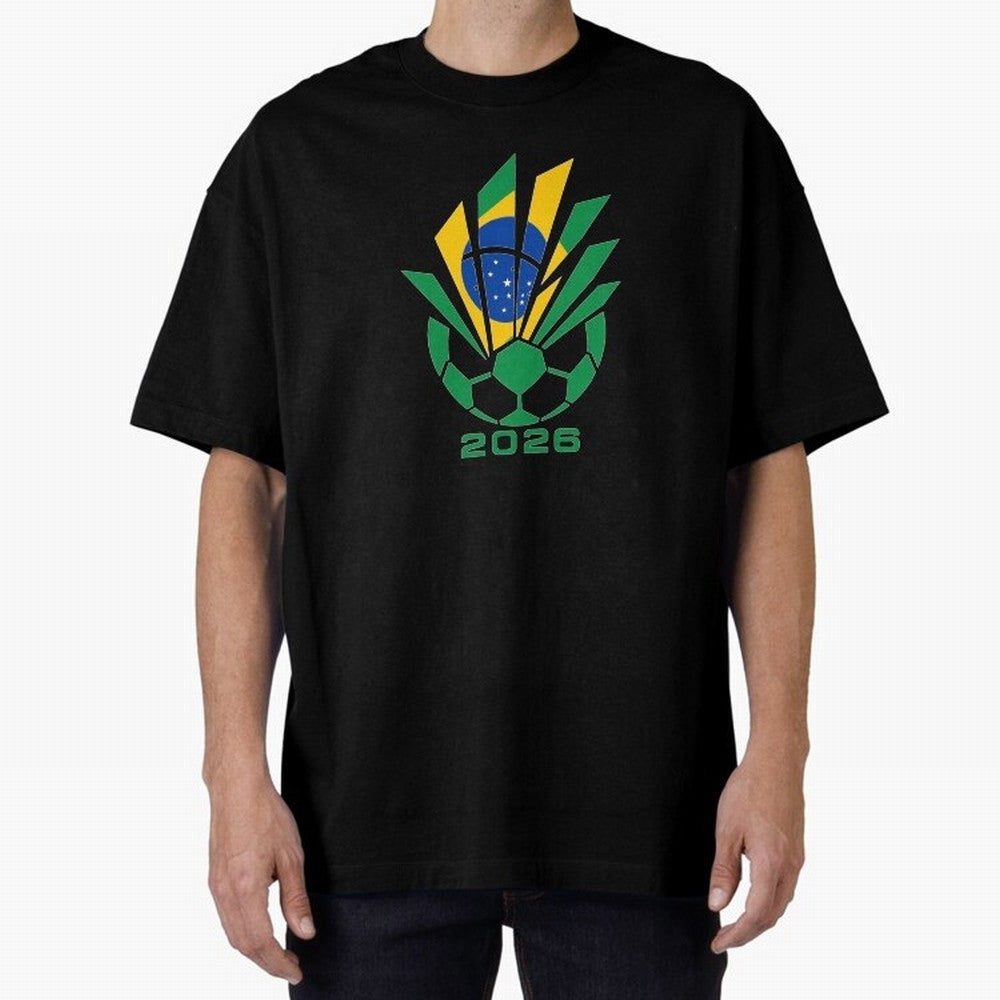 Mexican Soccer 2026 Flag Burst Emblem Oversized T-Shirt Bring International Match Energy to FIFA World Cup 2026 Group Stage Spirit, Celebrating Argentina and Brazil, Haaland, Sports Nostalgia, International Competition, Famous Players and