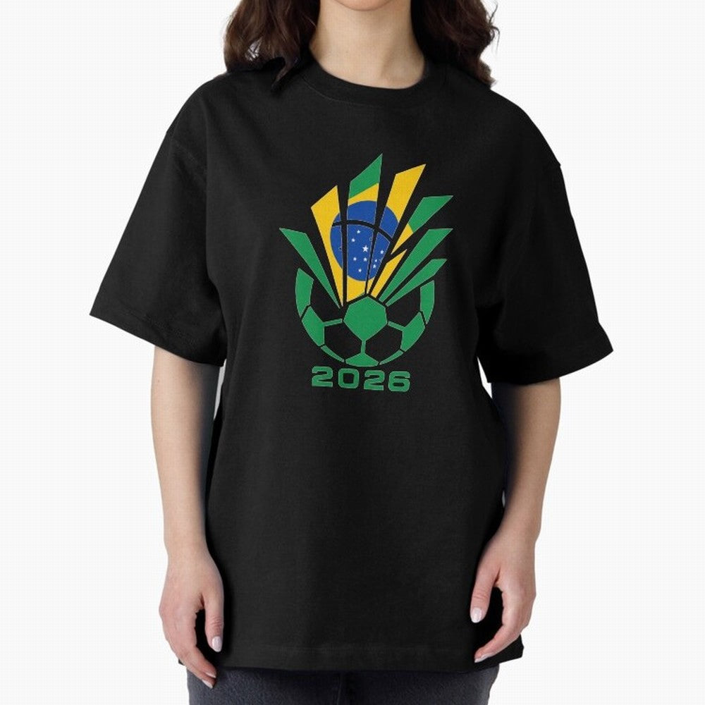Mexican Soccer 2026 Flag Burst Emblem Oversized T-Shirt Bring International Match Energy to FIFA World Cup 2026 Group Stage Spirit, Celebrating Argentina and Brazil, Haaland, Sports Nostalgia, International Competition, Famous Players and