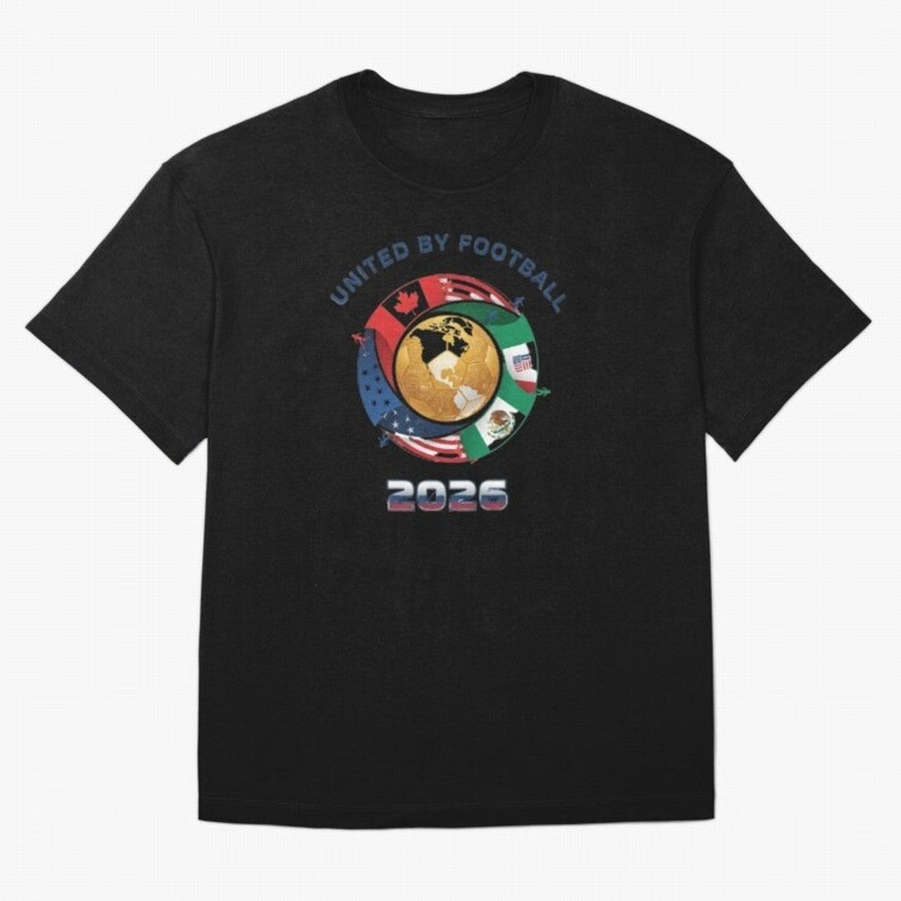 Connected Network Soccer Ball World Cup 2026 Concept Oversized T-Shirt Keep the Legacy of FIFA World Cup 2026 Group Stage Made for Mbappe, Argentina Energy, Worldwide Fan Energy, Dramatic Goals, Stadium Lights and Championship Celebrations; Built