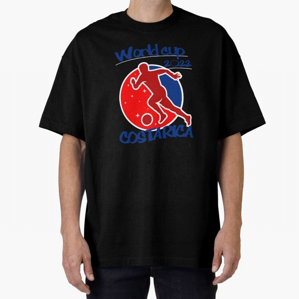 Costa Rica World Cup 2022 Oversized T-Shirt Get Ready for the FIFA World Cup 2026 USA Canada Mexico Journey through Mbappe and Neymar Highlights, Brazil, Portugal and Argentina Pride, Classic Soccer Heritage, Championship Pressure, Fan Loyalty and