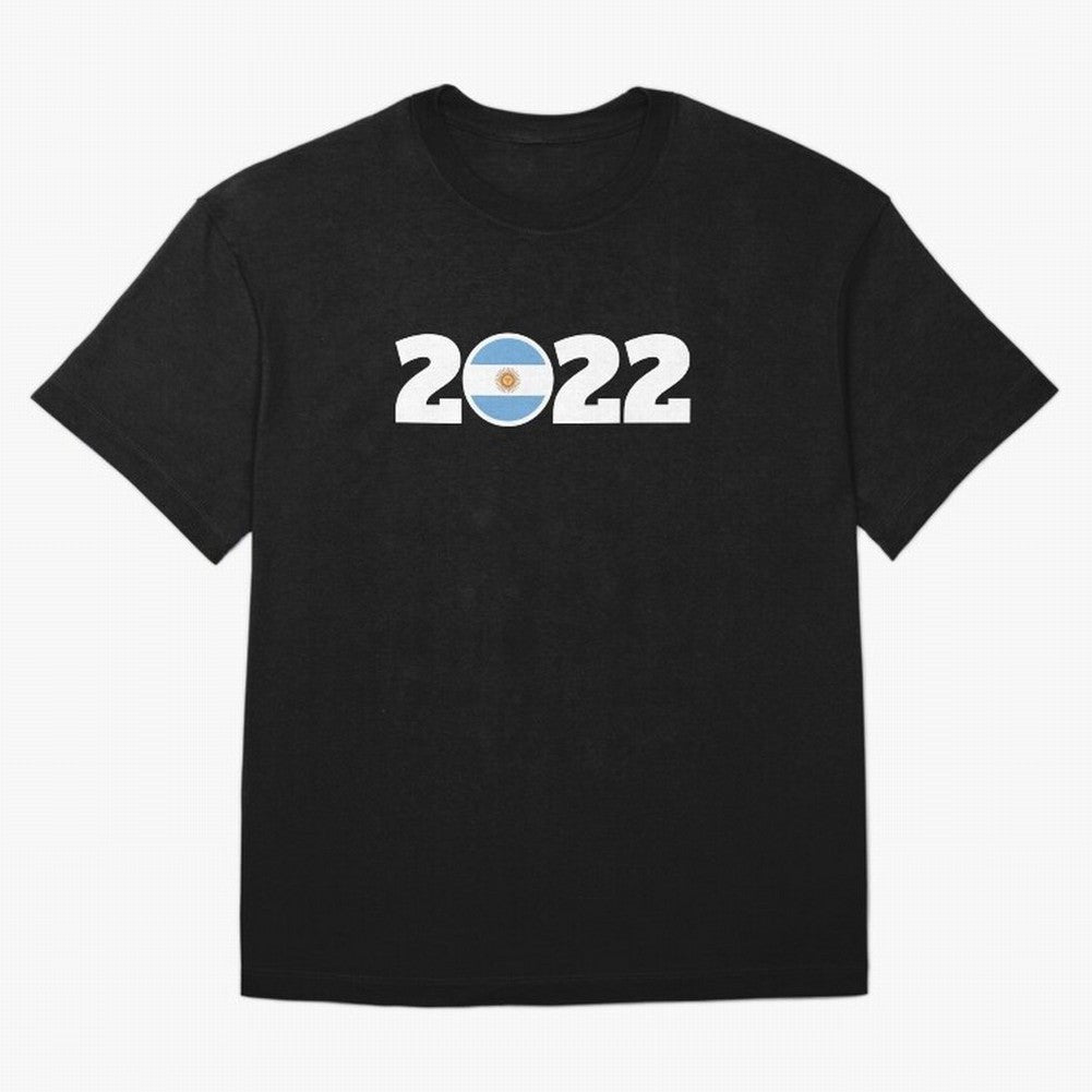 Argentina 2022 World Champions Three Stars Oversized T-Shirt Celebrate Classic Football Spirit in the FIFA World Cup 2026 USA Canada Mexico Journey through Neymar Highlights, Argentina, France and Brazil Pride, Stadium Chants, National Pride,