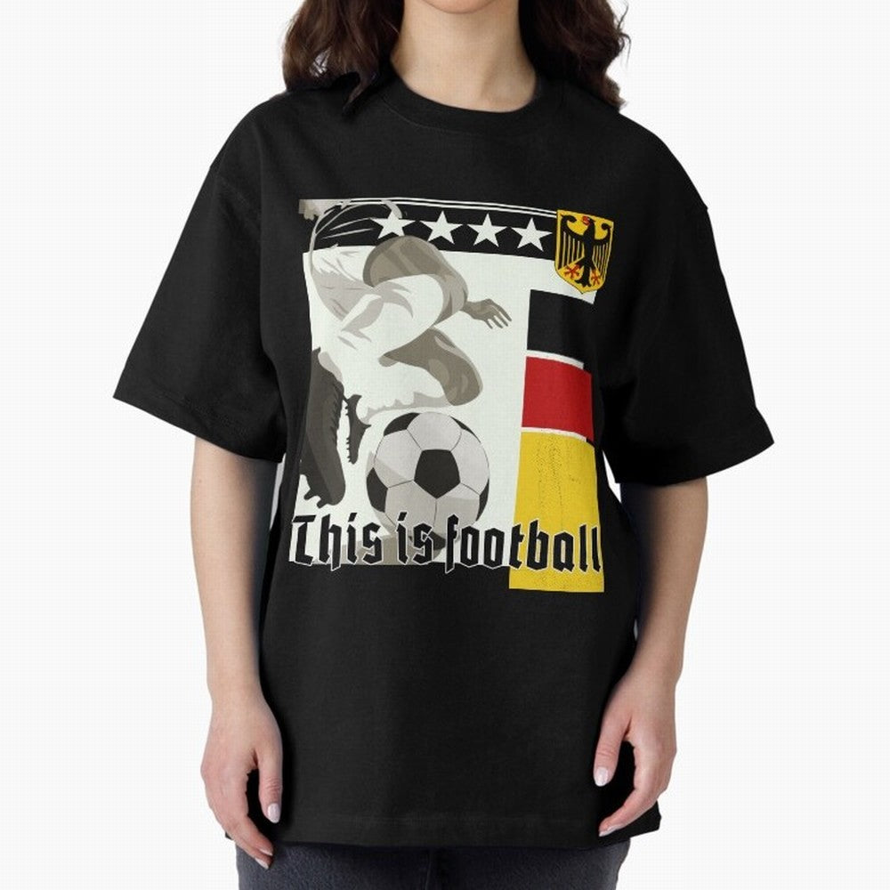 This is football! Fan Design Germany 2026 Oversized T-Shirt Show Your Tournament Heart for FIFA World Cup 2026 USA Canada Mexico Spirit, Highlighting Argentina and Brazil, Neymar, Goal Celebration Energy, Supporter Heritage, Football Icons and