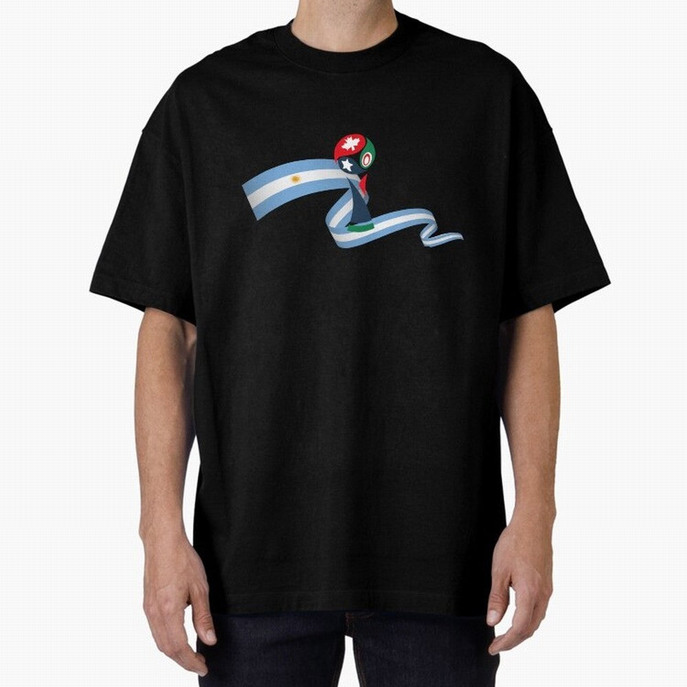 World Cup 2026 Team Argentina Oversized T-Shirt Show Fan Pride Across Global Football Passion for FIFA World Cup 2026 Group Stage, Featuring Neymar, Argentina, France and Brazil, Champion Mindset, Group Stage Buzz, Knockout Tension and Passionate